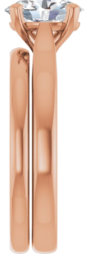 14K Rose 8x6 mm Oval Engagement Ring Mounting (9)