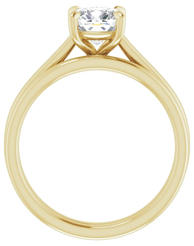 14K Yellow  6 mm Cushion Solitaire Engagement Ring Mounting (7)