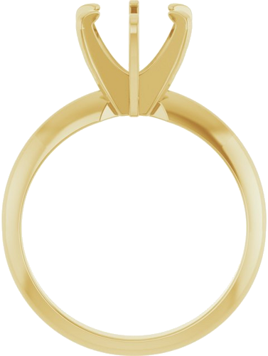 14K Yellow 7.4 mm Round Engagement Ring Mounting (2)