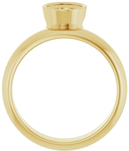 14K Yellow 8 x 6 mm Oval Solitaire Engagement Ring Mounting (2)