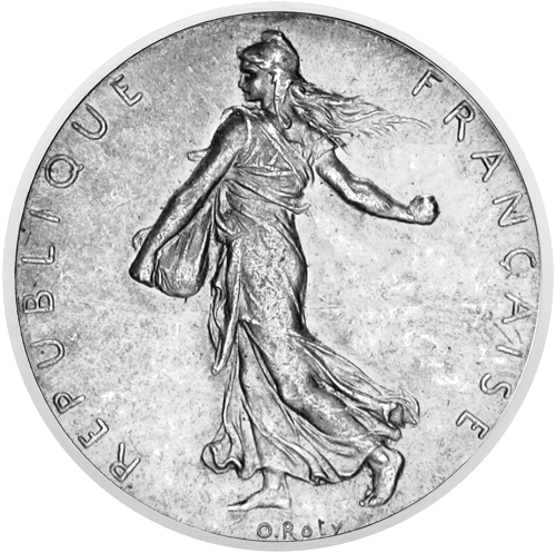 2 франка Франция (1898-1920) сребърна монета (2)