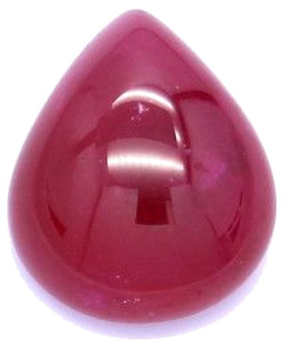 3.23 carat RED CABOCHON cut Pear Rubinas (1)