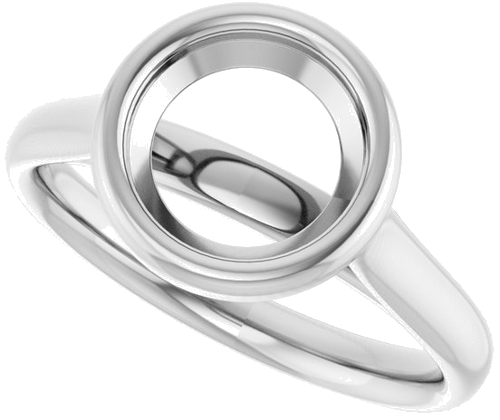 Platinum  8 mm Round Solitaire Engagement Ring Mounting (5)