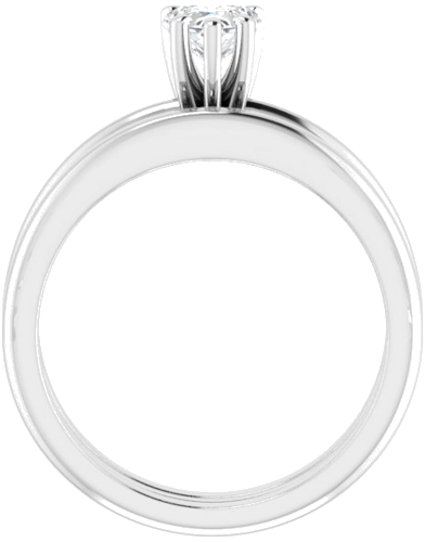 Sužadėtuvių Žiedas „Solitaire“ 585 Baltojo Aukso Heart Shape 5mm (7)