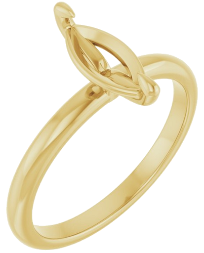 Sužadėtuvių Žiedas „Solitaire“ 585 Geltonojo Aukso Marquise 10mm x 5mm (1)