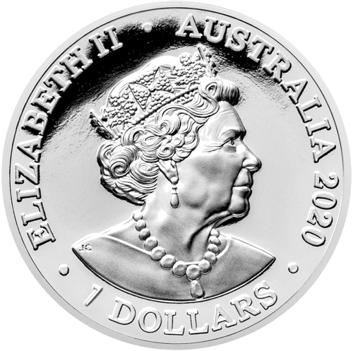 1 oz Delfīns 2020 Austrālija sudraba monēta (2)