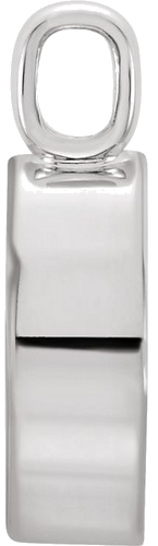 14K White 8x6 mm Oval Bezel-Set Cabochon Pendant Mounting (2)