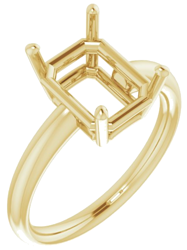 14K Yellow 10x8 mm Emerald Engagement Ring Mounting (1)