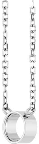 14K White 4 mm Round Bezel-Set 16-18  Necklace Mounting (2)