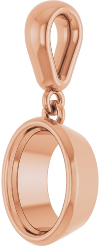 14K Rose  8x6 mm Oval Pendant Mounting (2)