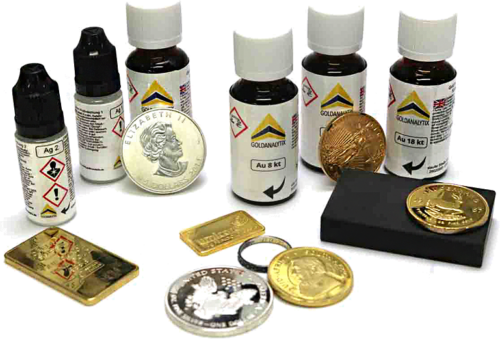Комплект за определяне чистотата на златни, сребърни и платинени изделия (2)