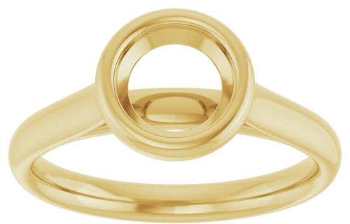 Sužadėtuvių Žiedas „Bezel-Set Solitaire“ 585 Geltonojo Aukso Round 6.5mm (3)