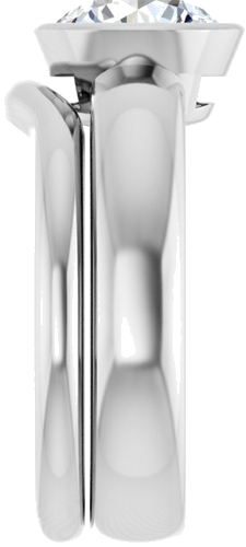 14K White 8 mm Round Engagement Ring Mounting (9)