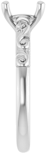 Sužadėtuvių Žiedas „Solitaire“ 585 Baltojo Aukso Cushion 7mm (4)