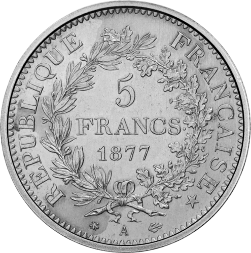 5 франка (1870-1889) Франция Сребърна монета (2)