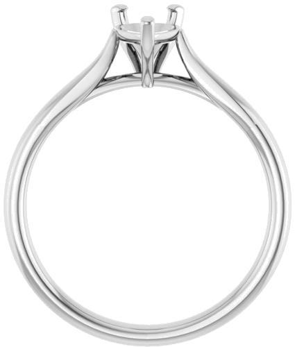 14K White 7x5 mm Pear Engagement Ring Mounting (2)