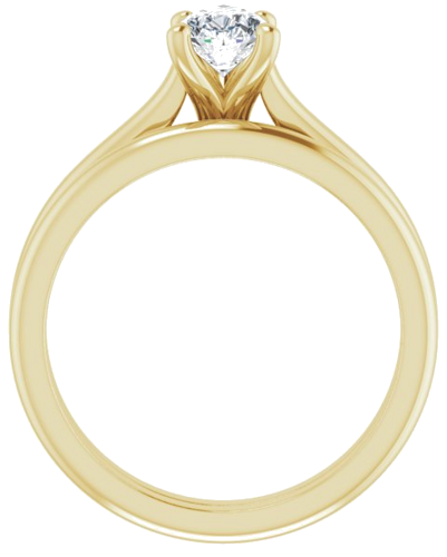 14K Yellow 7x5 mm Pear Solitaire Engagement Ring Mounting (7)