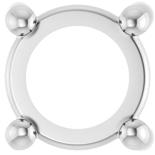 Pakabukas „Round 4-Prong Cabochon“ 585 Baltojo Aukso Round 4mm (1)