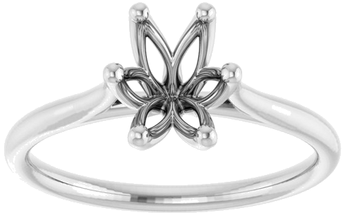 Sužadėtuvių Žiedas „Solitaire“ 585 Baltojo Aukso Oval 8mm x 6mm (3)