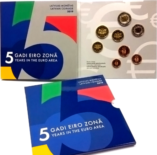 2019 Латвия - комплект евро монети (1)