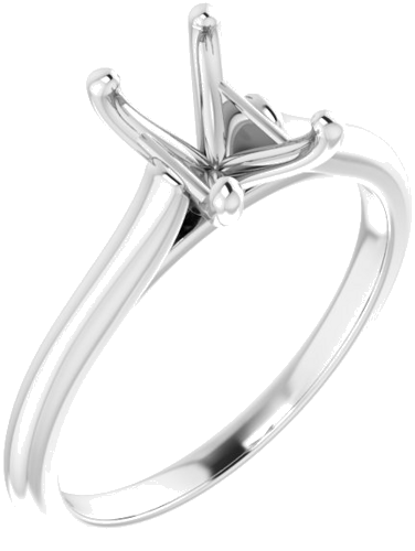 Sužadėtuvių Žiedas „Solitaire“ 585 Baltojo Aukso Emerald 7mm x 5mm (1)