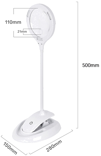 Pastatomas didinamasis stiklas - šviestuvas 5x, 10x (2)
