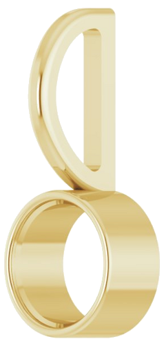 Pakabukas „Bezel-Set Solitaire Charm“ 585 Geltonojo Aukso Round 5mm (2)