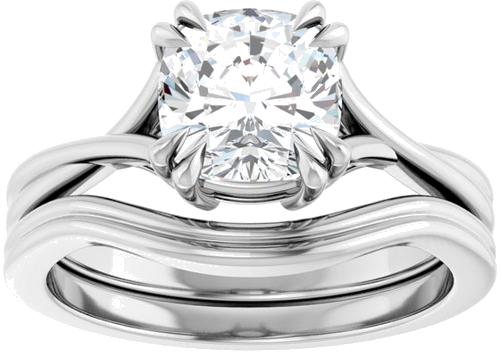 Sužadėtuvių Žiedas „Solitaire“ 950 Platinos Cushion 7mm (8)