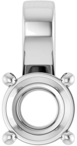 Pakabukas „Solitaire“ 585 Baltojo Aukso Round 6.5mm (1)