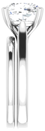 14K White 9 mm Cushion Engagement Ring Mounting (9)