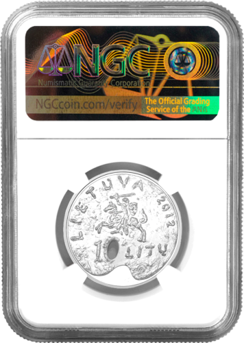2012 Искусство Литва 10 литов серебряная монета PF 69 ULTRA CAMEO (2)