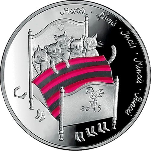 2015 Latvia Fairy Tales Five Cats 5 Euro Silver Coin (2)