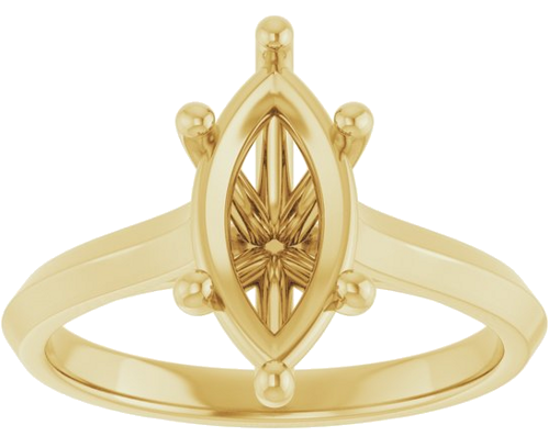 Sužadėtuvių Žiedas „Solitaire“ 585 Geltonojo Aukso Marquise 12mm x 6mm (3)