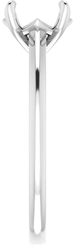 Platinum 8x6 mm Oval Solitaire Engagement Ring Mounting (4)