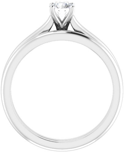 14K White 4.4 mm Round Solitaire Engagement Ring Mounting (7)
