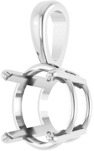 Pakabukas „Solitaire“ 925 Sidabro Round 10mm (2)