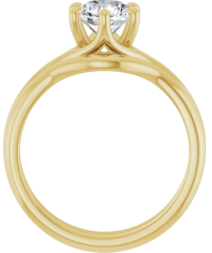 14K Yellow 6.5 mm Round Engagement Ring Mounting (7)