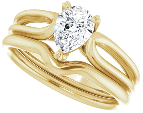 14K Yellow 7x5 mm Pear Engagement Ring Mounting (10)