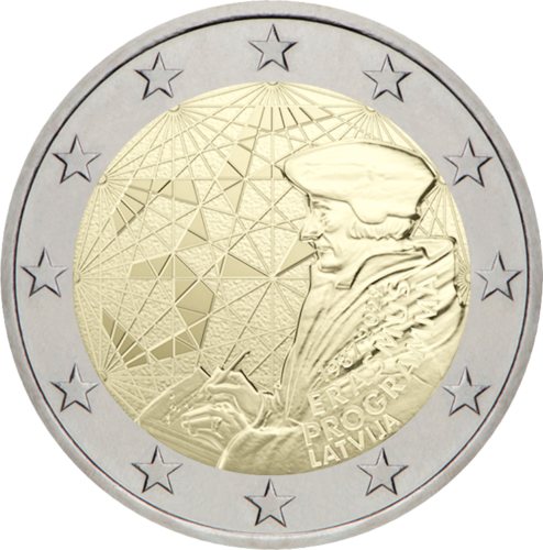 2022 Latvija Erasmus 35-metis 2 eurų moneta (1)