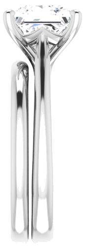 14K White 7.5 mm Square Solitaire Engagement Ring Mounting (9)