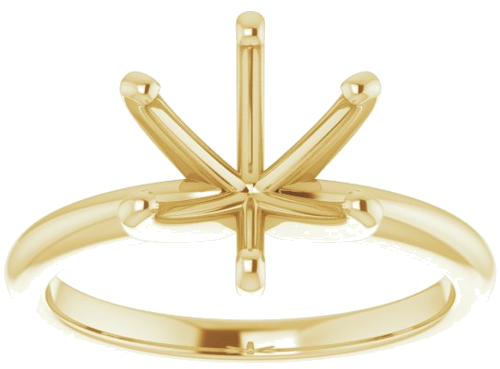 Sužadėtuvių Žiedas „Solitaire“ 585 Geltonojo Aukso Round 9mm (3)