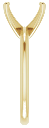 14K Yellow  7.5x7.5 mm Square Solitaire Engagement Ring Mounting (4)