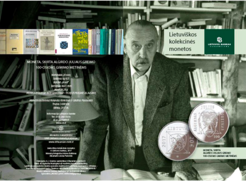 2017 Algirdas Julius Greimas Lithuania 20 euro silver coin (3)