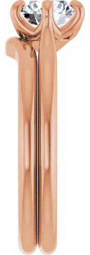 14K Rose 7 mm Round Solitaire Engagement Ring Mounting (9)