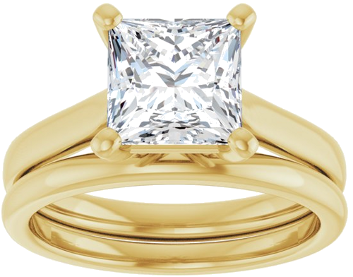 14K Yellow 7 mm Square Engagement Ring Mounting (8)