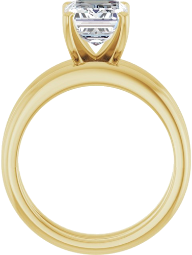 Sužadėtuvių Žiedas „Solitaire“ 585 Geltonojo Aukso Emerald 9mm x 7mm (7)