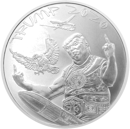 1 унция Тръмп САЩ 2020 сребърна монета (1)