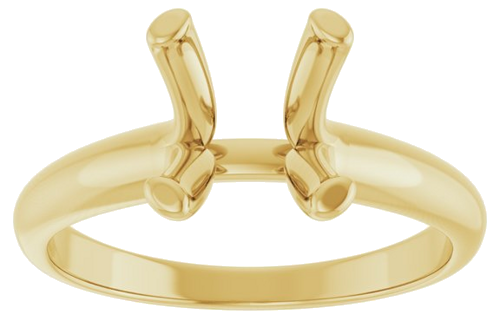 14K Yellow 10x8 mm Oval Solitaire Engagement Ring Mounting (3)