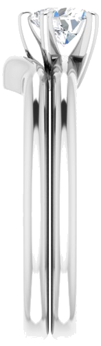 Platinum  5x5 mm Heart Solitaire Engagement Ring Mounting (9)
