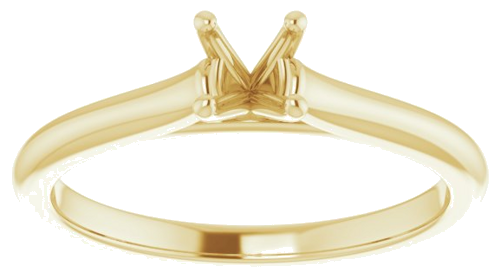 Sužadėtuvių Žiedas „Solitaire“ 585 Geltonojo Aukso Round 4.4mm (3)